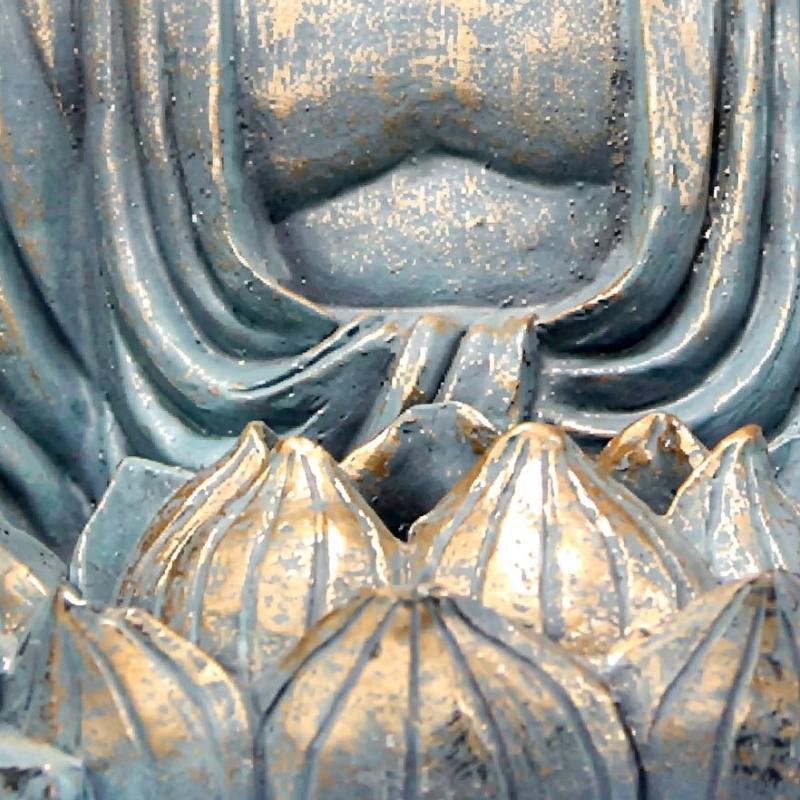Statue Bouddha au lotus, méditation et paix – vue 7