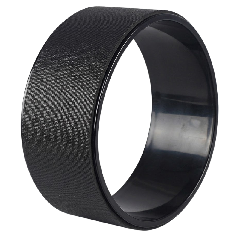 Roue de yoga noire, ancrage et ouverture – vue 2