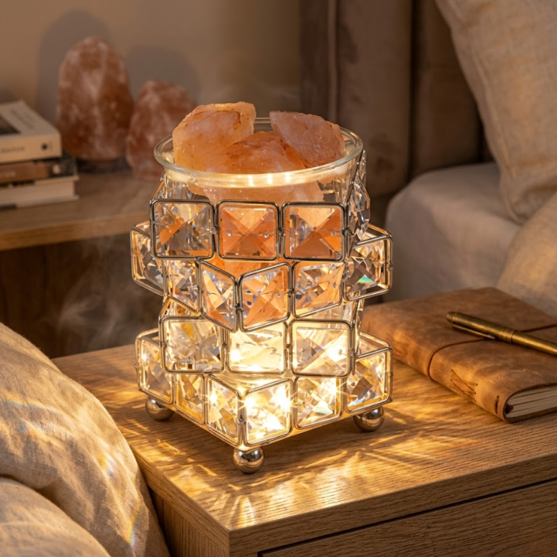 Lampe de sel et cristal, lueur cocooning – vue 5