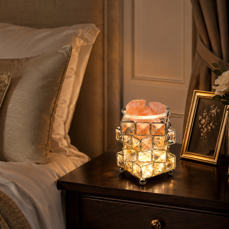 Lampe de sel et cristal, lueur cocooning – vue 7