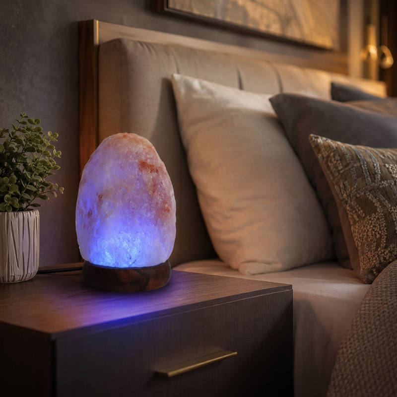 Lampe de sel de l'Himalaya, pierre brute naturelle – vue 6