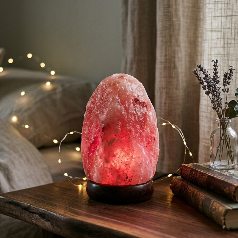 Lampe de sel de l'Himalaya, pierre brute naturelle – vue 10