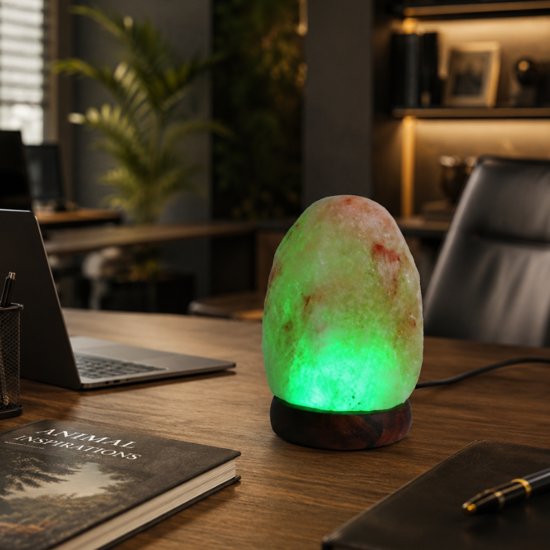 Lampe de sel de l'Himalaya, pierre brute naturelle – vue 9