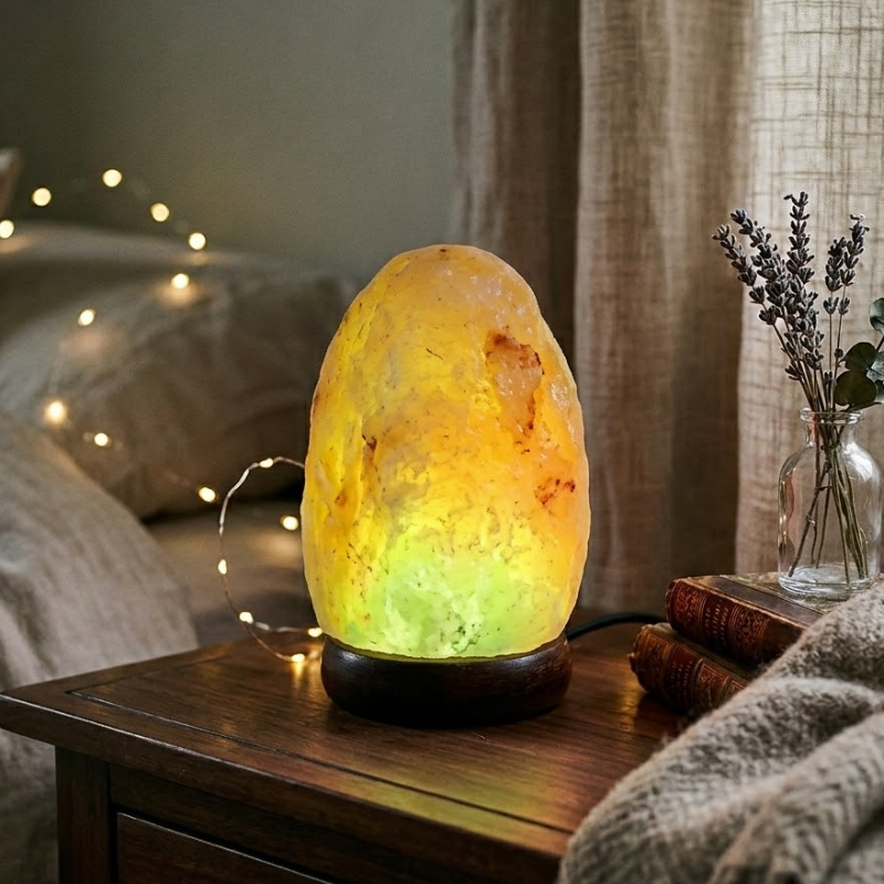 Lampe de sel de l'Himalaya, pierre brute naturelle – vue 11