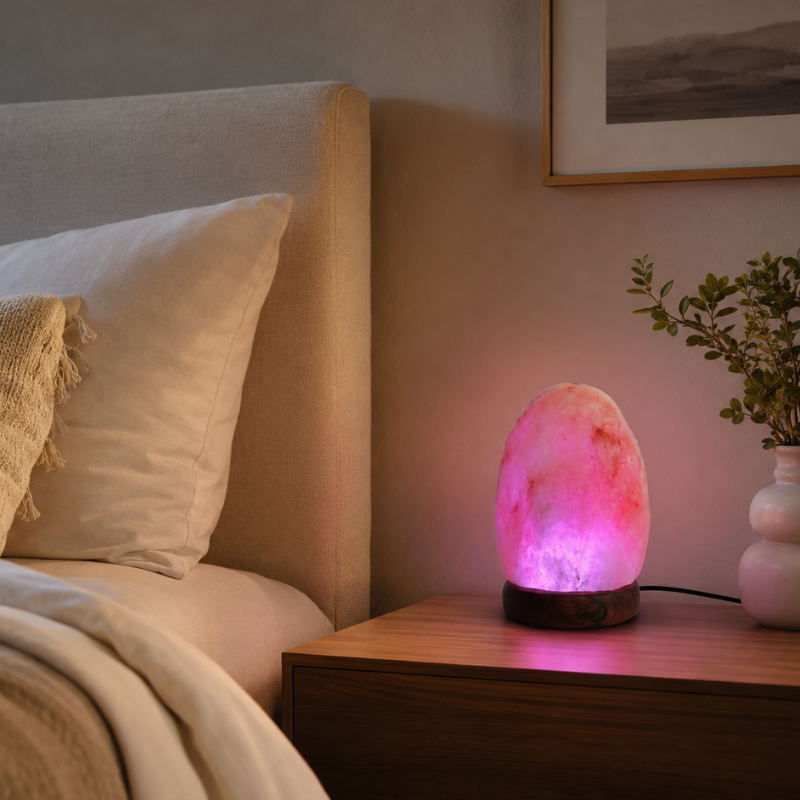 Lampe de sel de l'Himalaya, pierre brute naturelle – vue 7