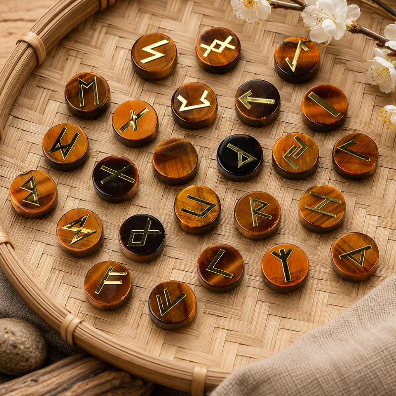 Runes divinatoires en pierre, set complet – vue 7