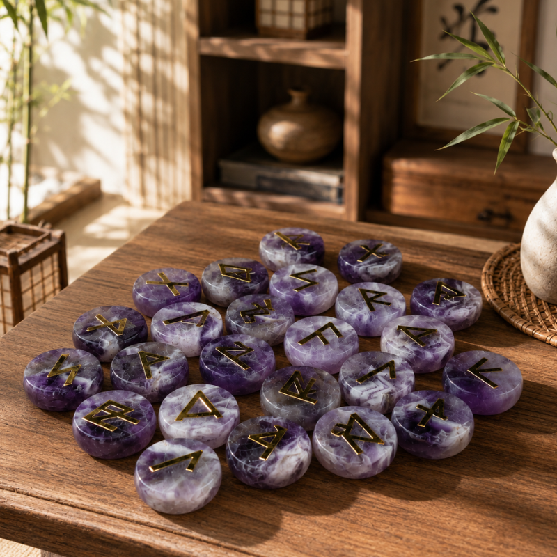 Runes divinatoires en pierre, set complet – vue 3