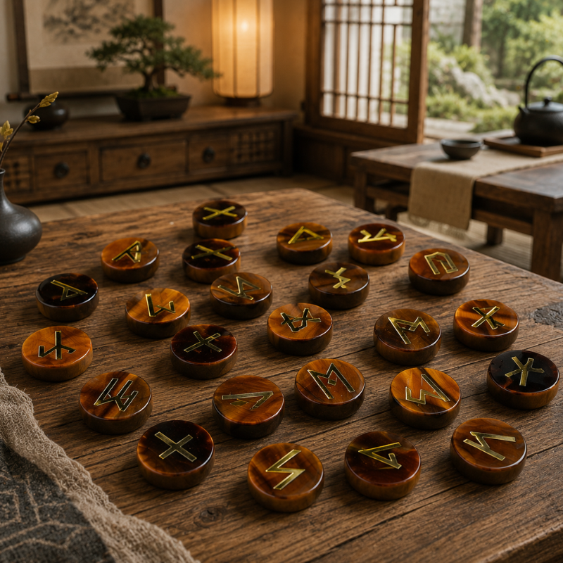 Runes divinatoires en pierre, set complet – vue 9