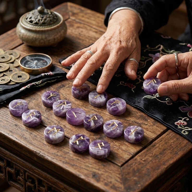 Runes divinatoires en pierre, set complet – vue 4