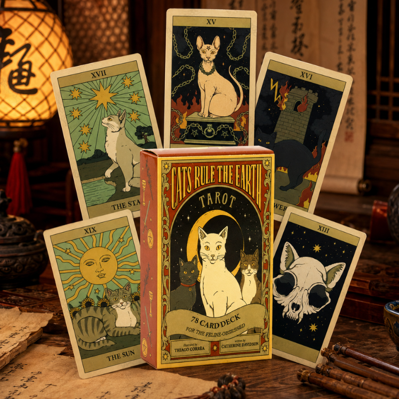 Jeu de Tarot Chats, 78 cartes illustrées – vue 2