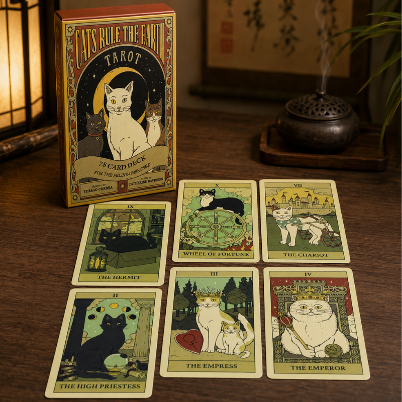 Jeu de Tarot Chats, 78 cartes illustrées – vue 3
