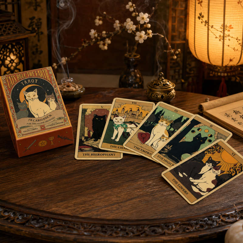 Jeu de Tarot Chats, 78 cartes illustrées – vue 6