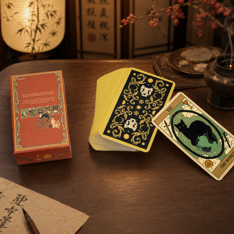 Jeu de Tarot Chats, 78 cartes illustrées – vue 7