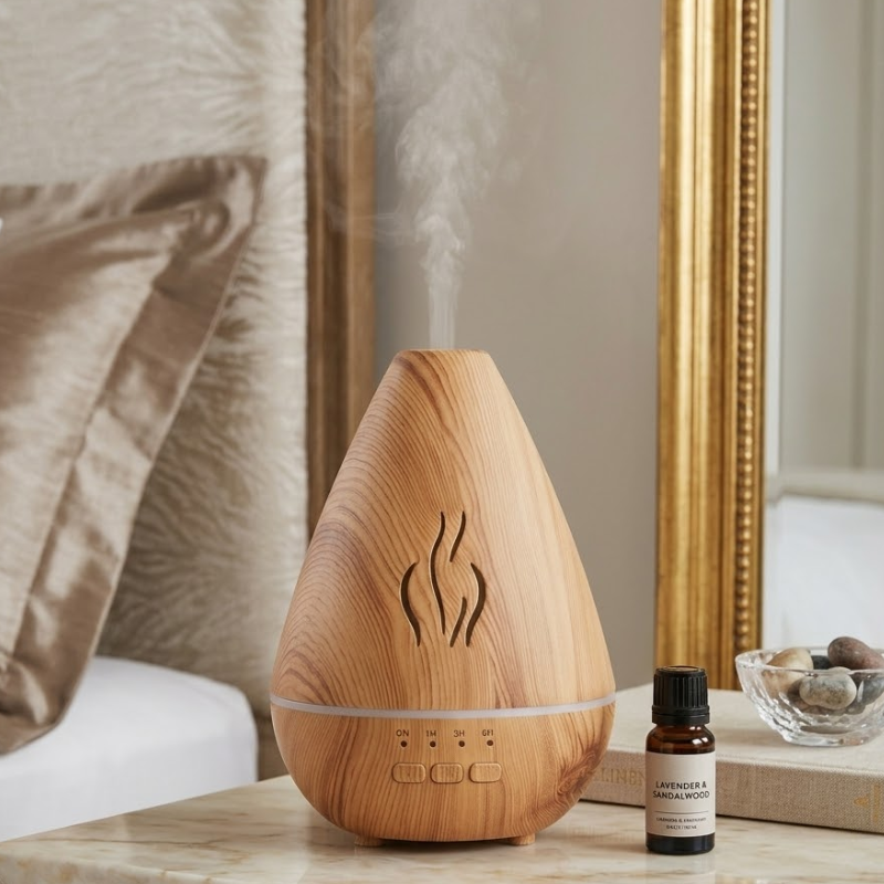 Diffuseur huiles essentielles effet bois LED – vue 10