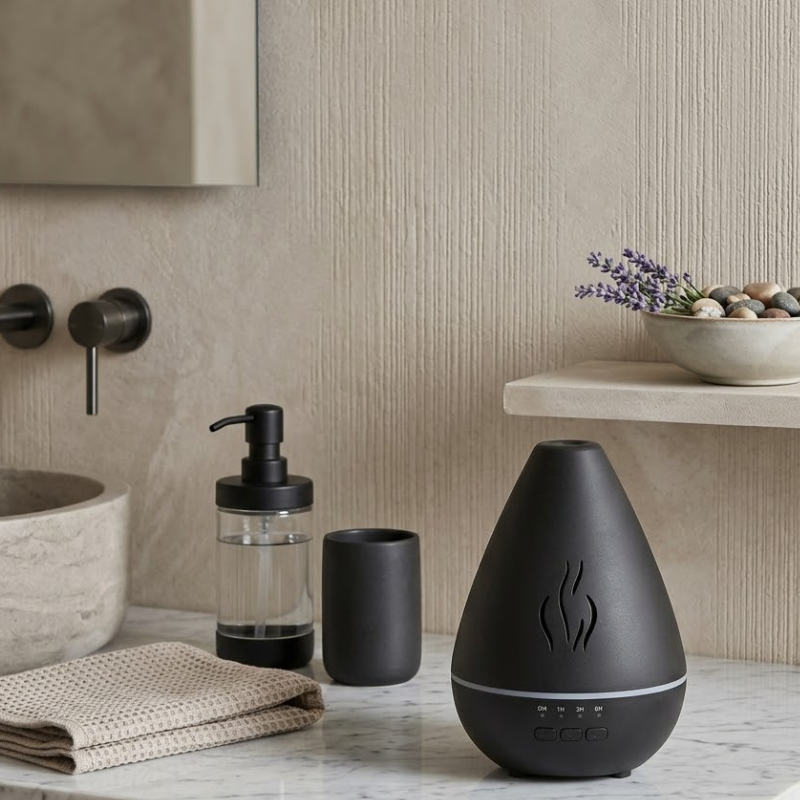 Diffuseur huiles essentielles effet bois LED – vue 15