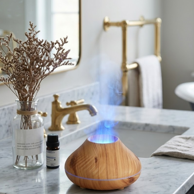 Diffuseur bois, brume hypnotique et lumière douce – vue 3
