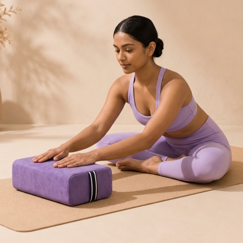 Bolster de yoga en velours, soutien doux – vue 2