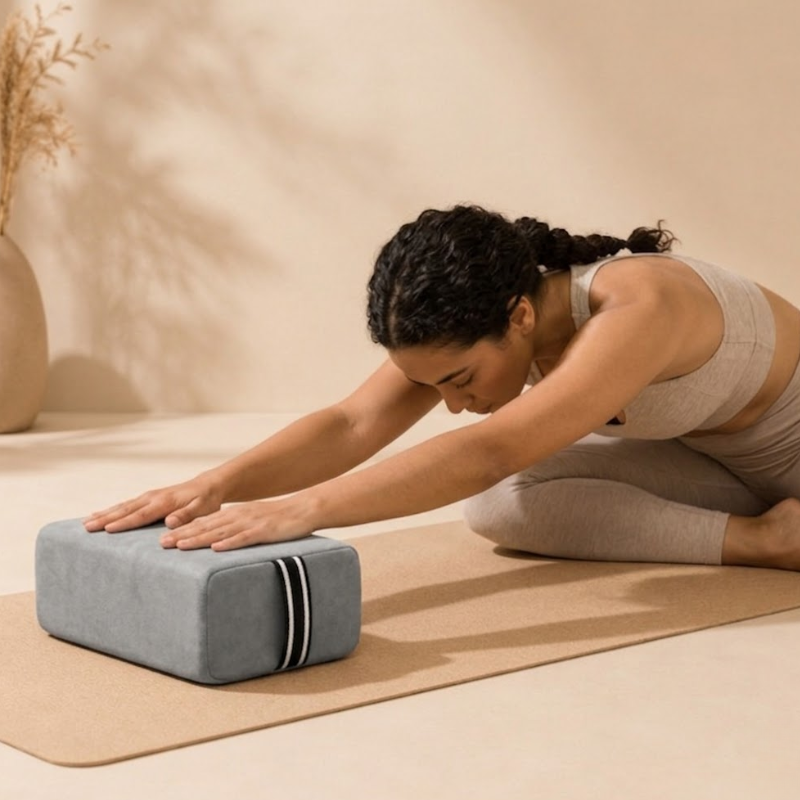 Bolster de yoga en velours, soutien doux – vue 6