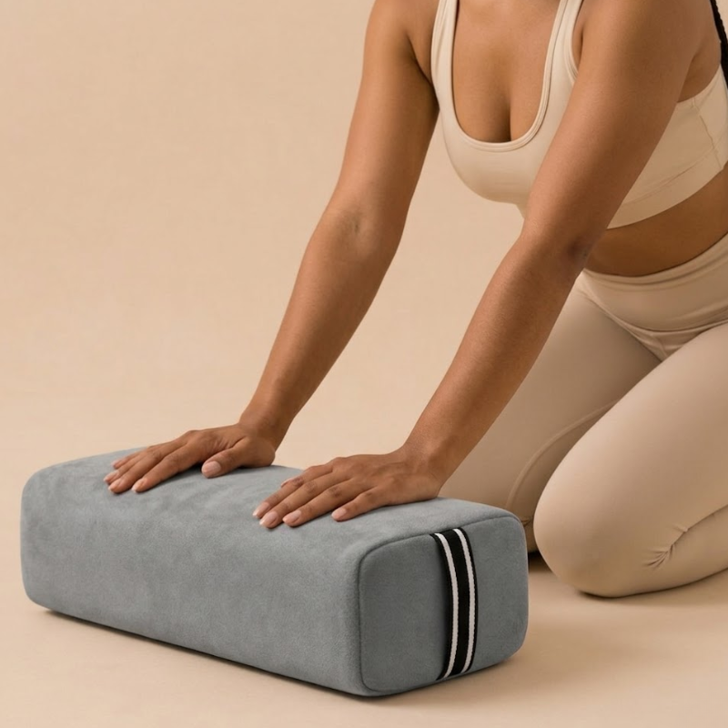 Bolster de yoga en velours, soutien doux – vue 7