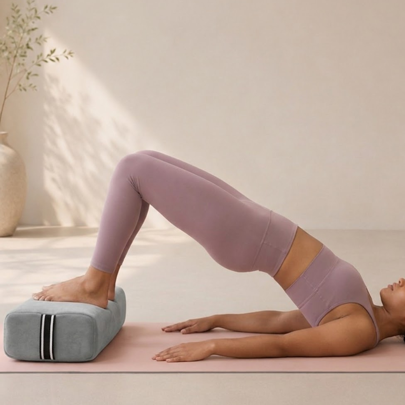 Bolster de yoga en velours, soutien doux – vue 8