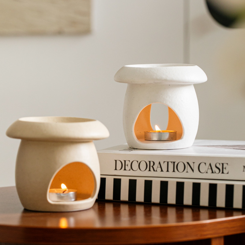 Brûle-parfum champignon zen en céramique – vue 10