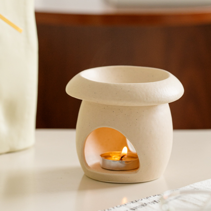 Brûle-parfum champignon zen en céramique – vue 5