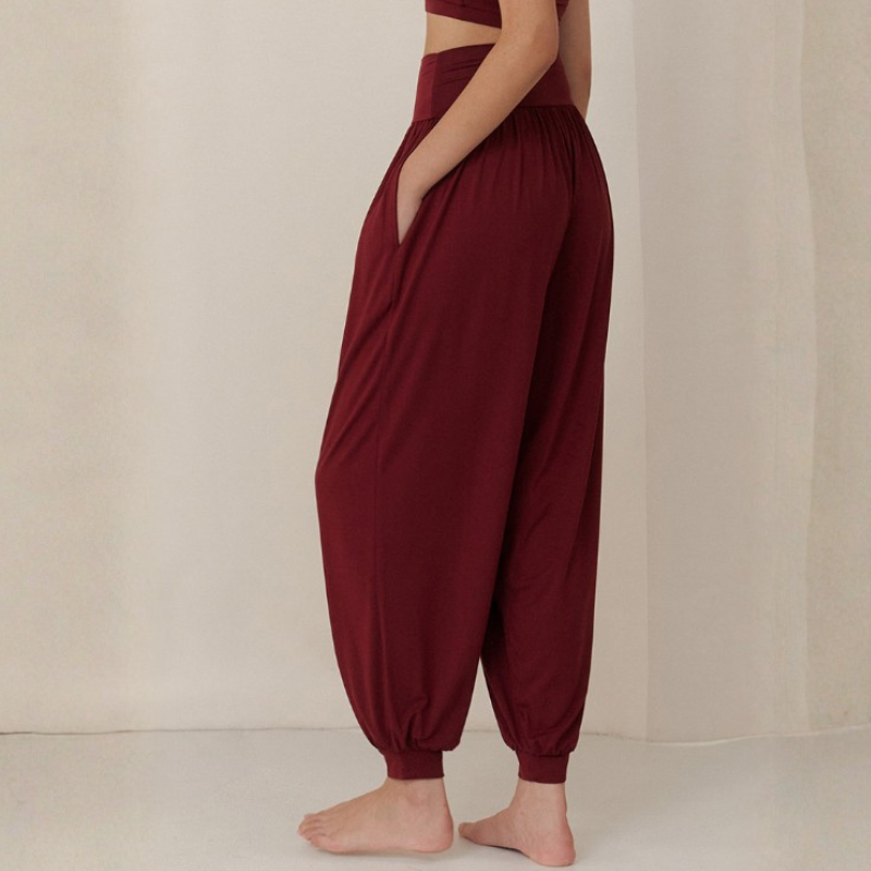 Sarouel de yoga fluide, coupe taille haute – vue 6