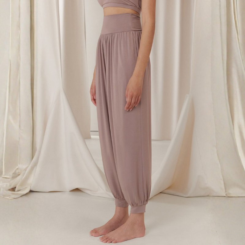 Sarouel de yoga fluide, coupe taille haute – vue 11