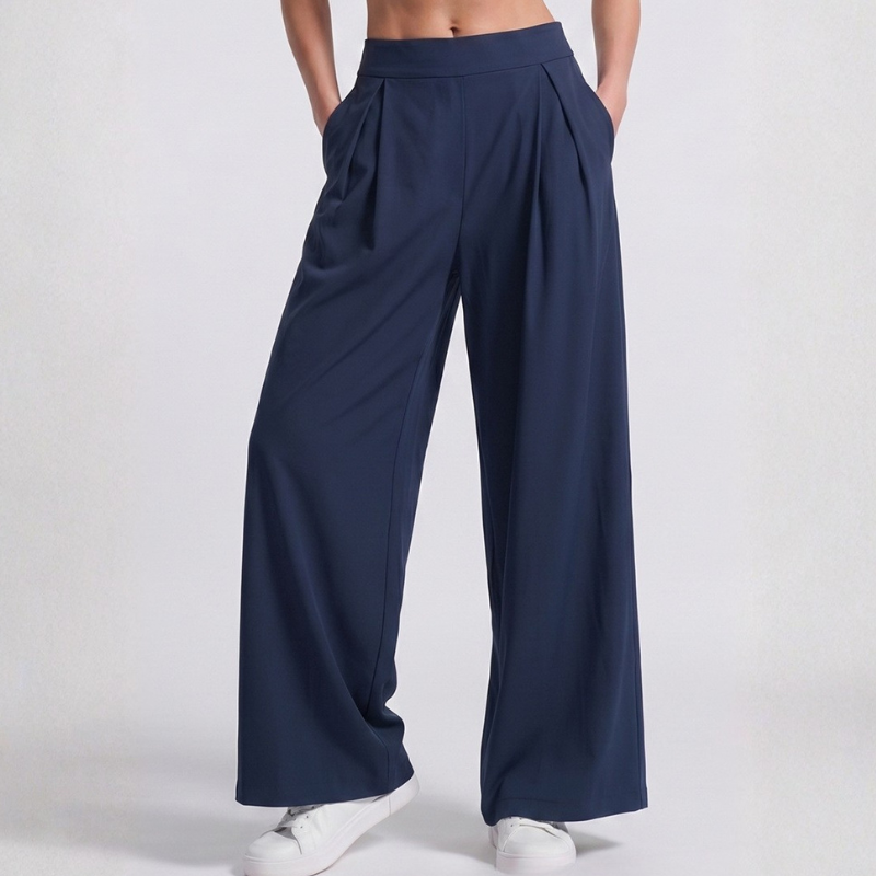 Pantalon de yoga fluide, jambe large taille haute Image