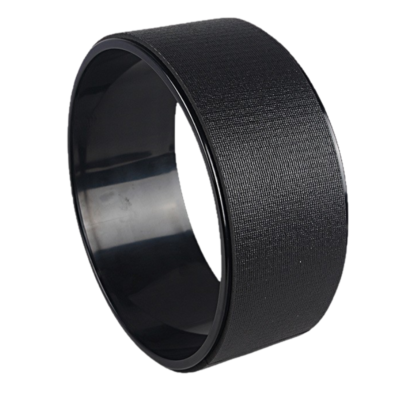 Roue de yoga noire, ancrage et ouverture
