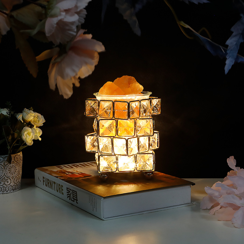 Lampe de sel et cristal, lueur cocooning – vue 3