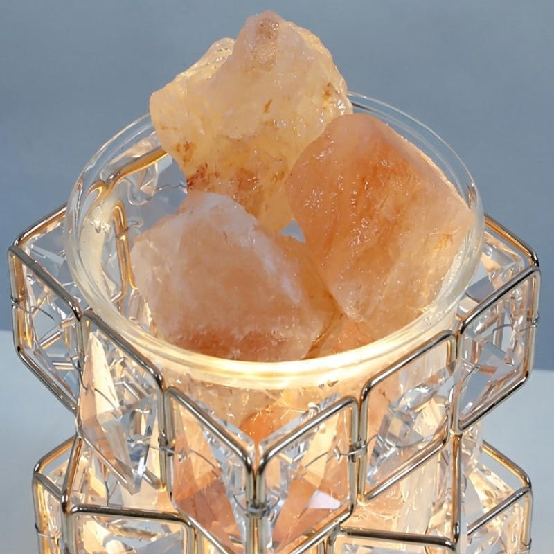 Lampe de sel et cristal, lueur cocooning – vue 8