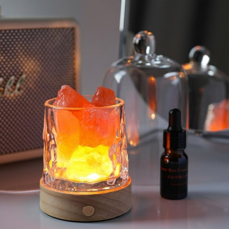 Lampe de sel d'Himalaya et aromathérapie Image