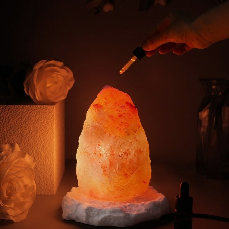 Lampe de sel de l'Himalaya, pierre brute naturelle – vue 3
