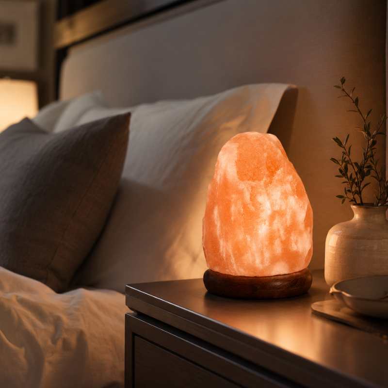 Lampe de sel de l'Himalaya, pierre brute naturelle – vue 4