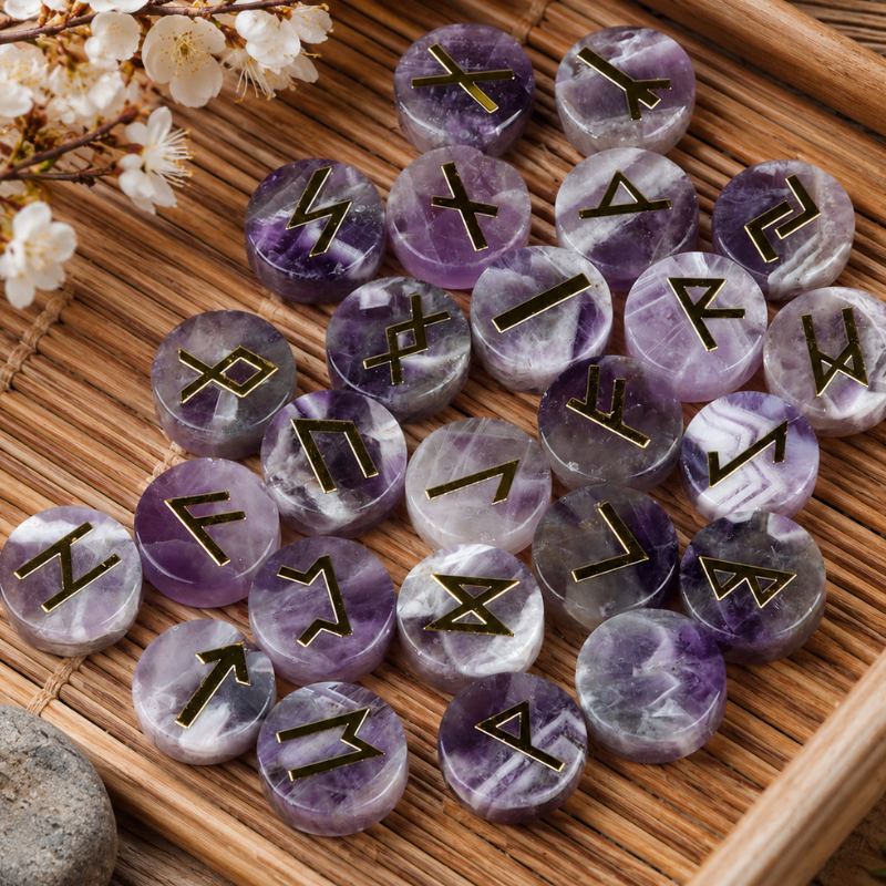 Runes divinatoires en pierre, set complet – vue 2