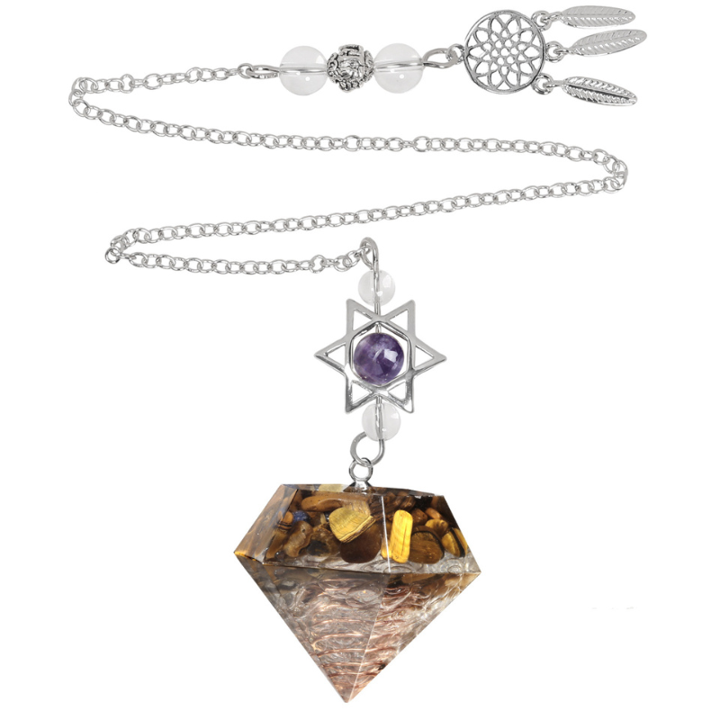 Pendule de divination améthyste, étoile à six branches – vue 18