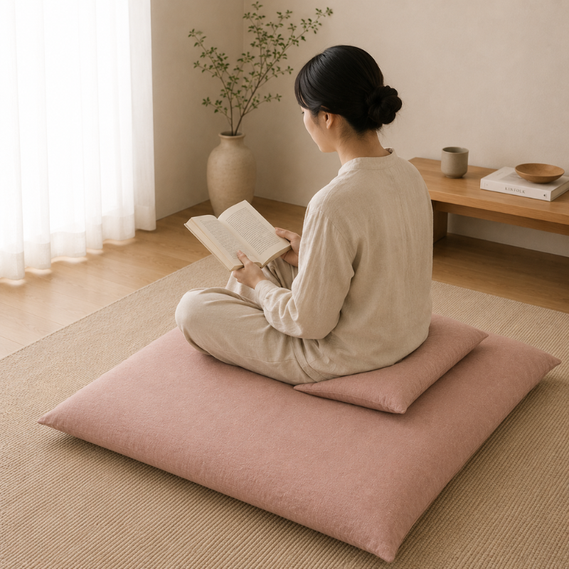 Zabuton, coussin de méditation au sol – vue 6