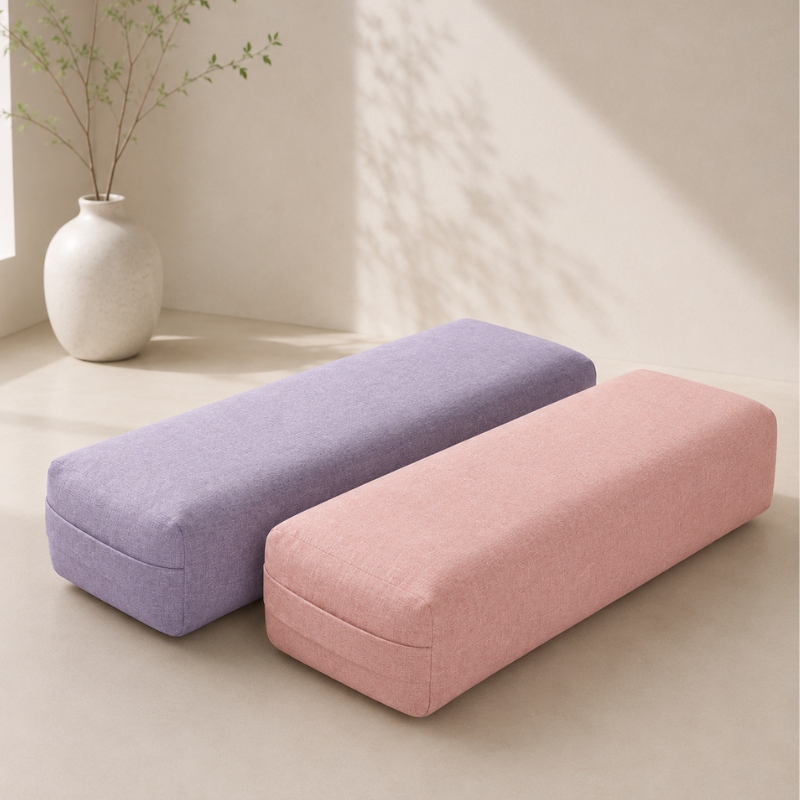 Bolster de yoga rectangulaire en tissu chiné – vue 17