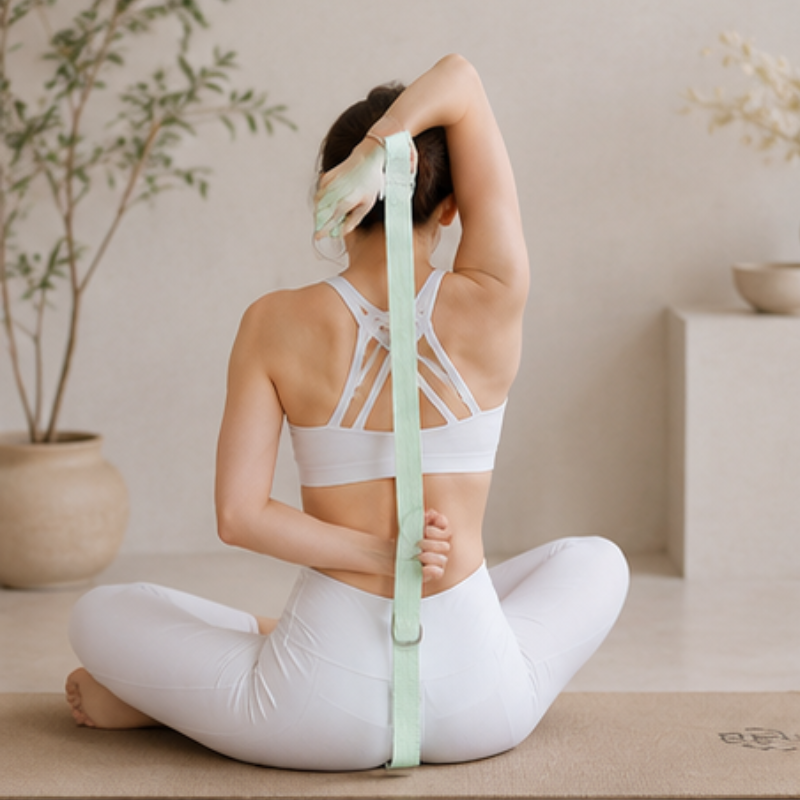 Sangle de yoga en coton, boucle double D – vue 11