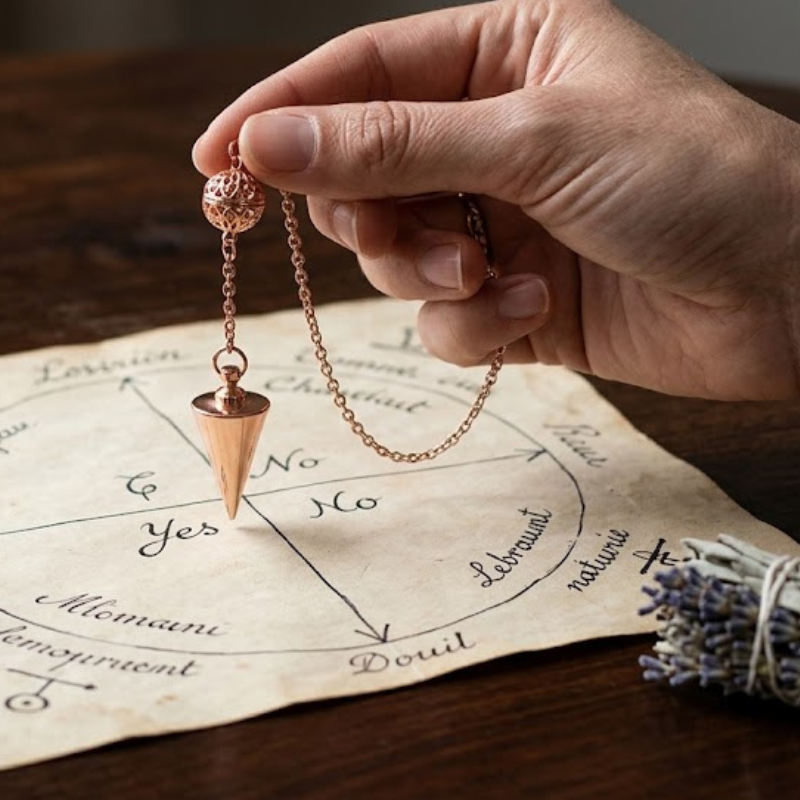 Pendule divinatoire en métal, pointe conique – vue 15