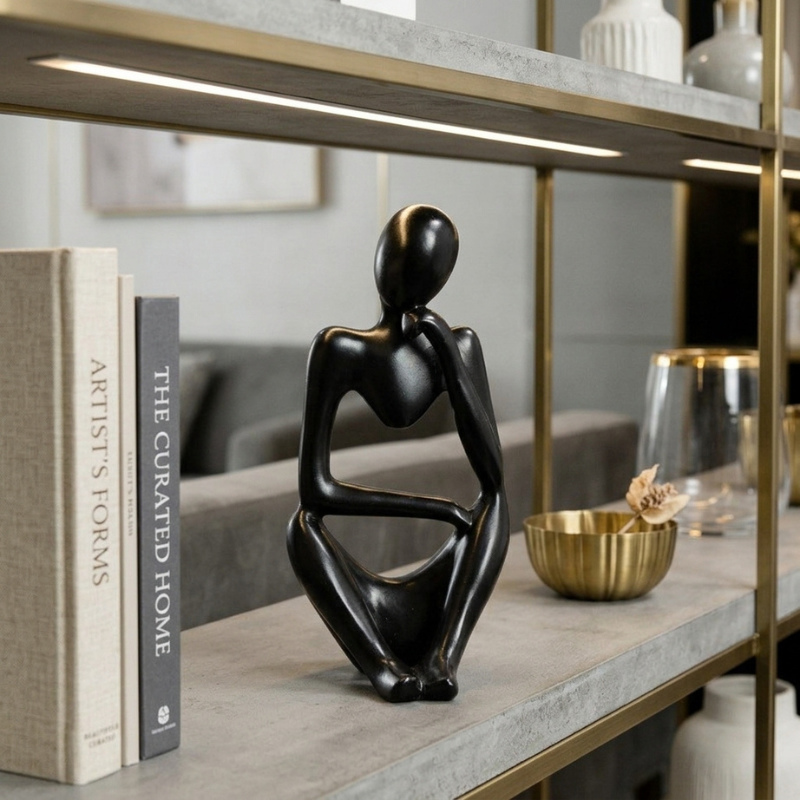Statue zen Penseur, figurine méditation déco – vue 8
