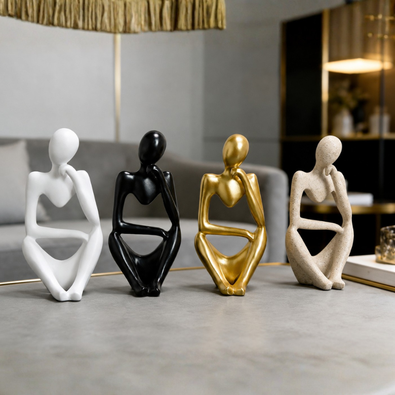 Statue zen Penseur, figurine méditation déco – vue 17
