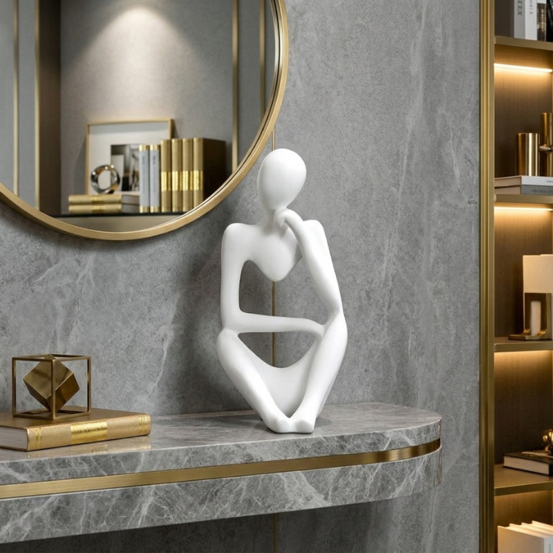 Statue zen Penseur, figurine méditation déco – vue 4