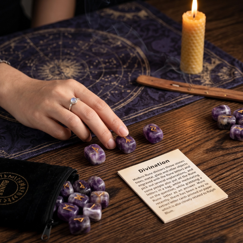 Runes divinatoires en pierre naturelle – vue 3