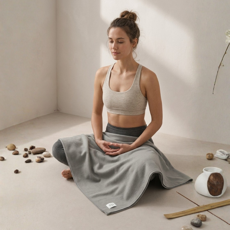 Couverture de yoga douce, pratique au sol et relaxation – vue 6