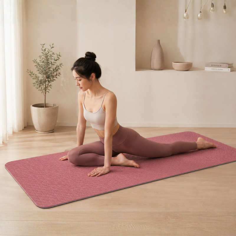 Tapis de yoga antidérapant bicolore – vue 5