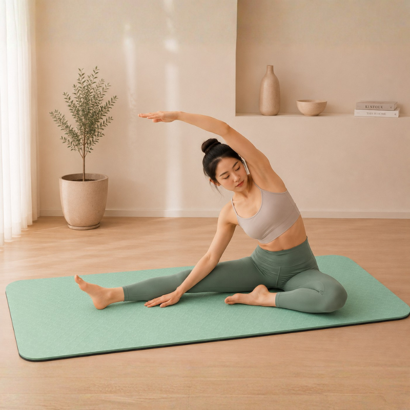 Tapis de yoga antidérapant bicolore – vue 12