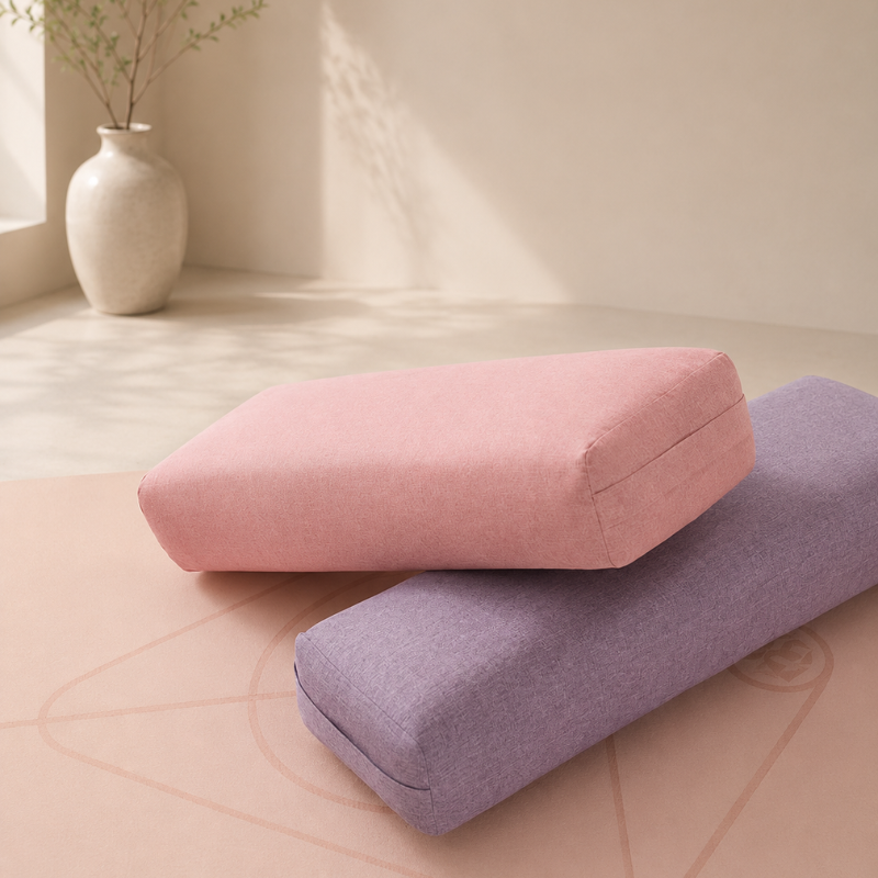 Bolster de yoga rectangulaire en tissu chiné – vue 18