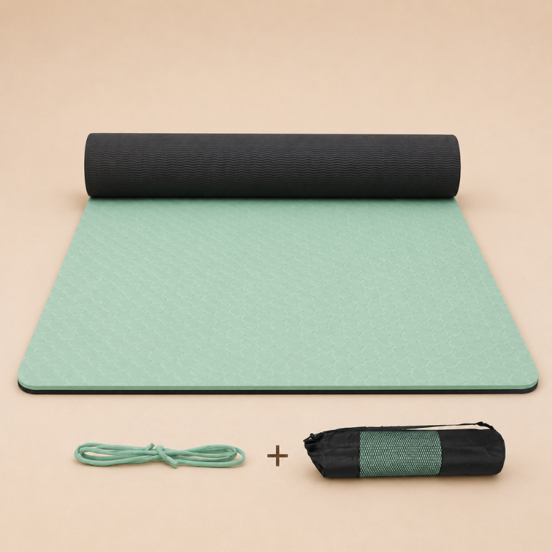 Tapis de yoga antidérapant bicolore – vue 10